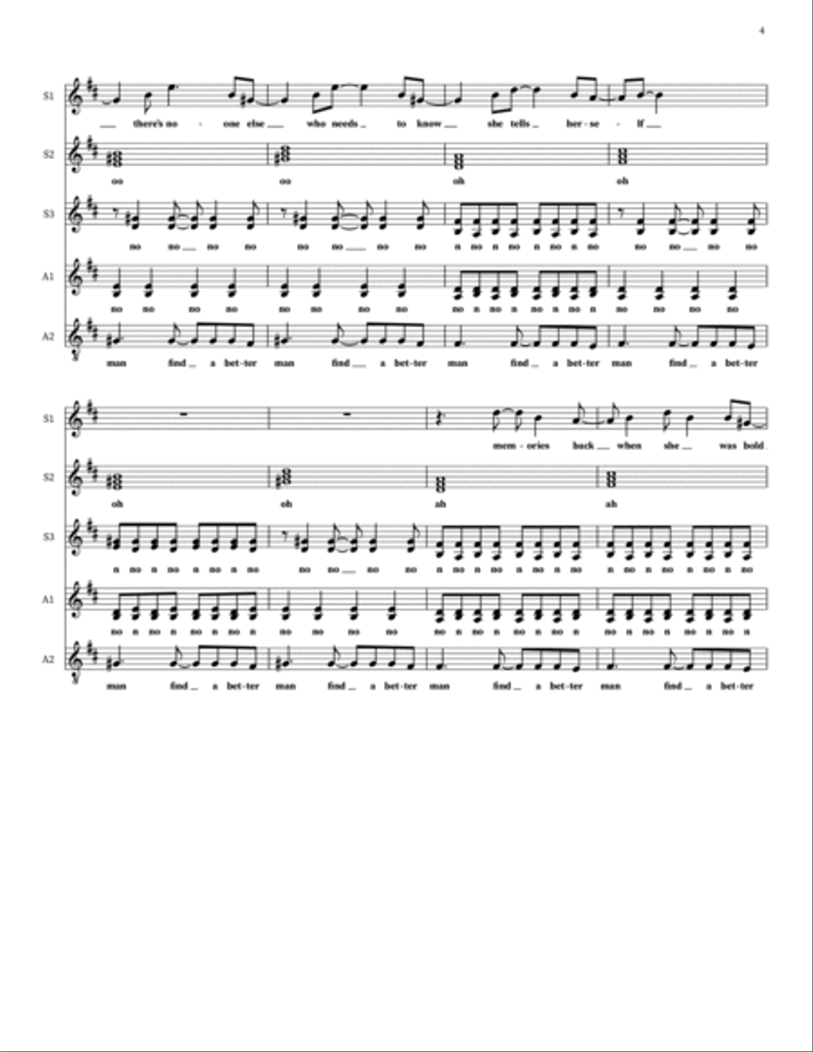 Better Man Better Man Choir scores gallery preview page 4