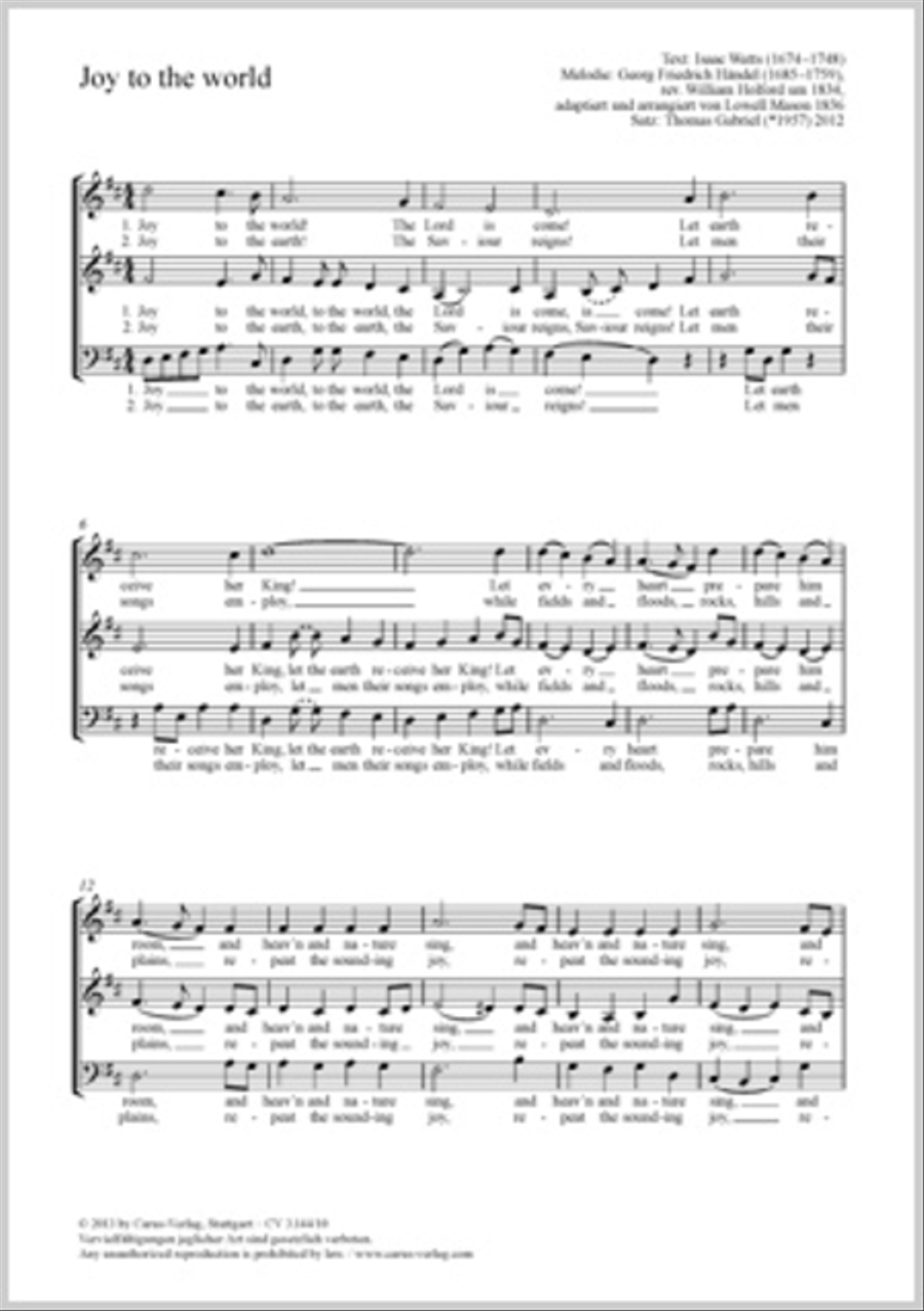 Joy to the world Joy to the world 3-Part scores gallery preview page 1