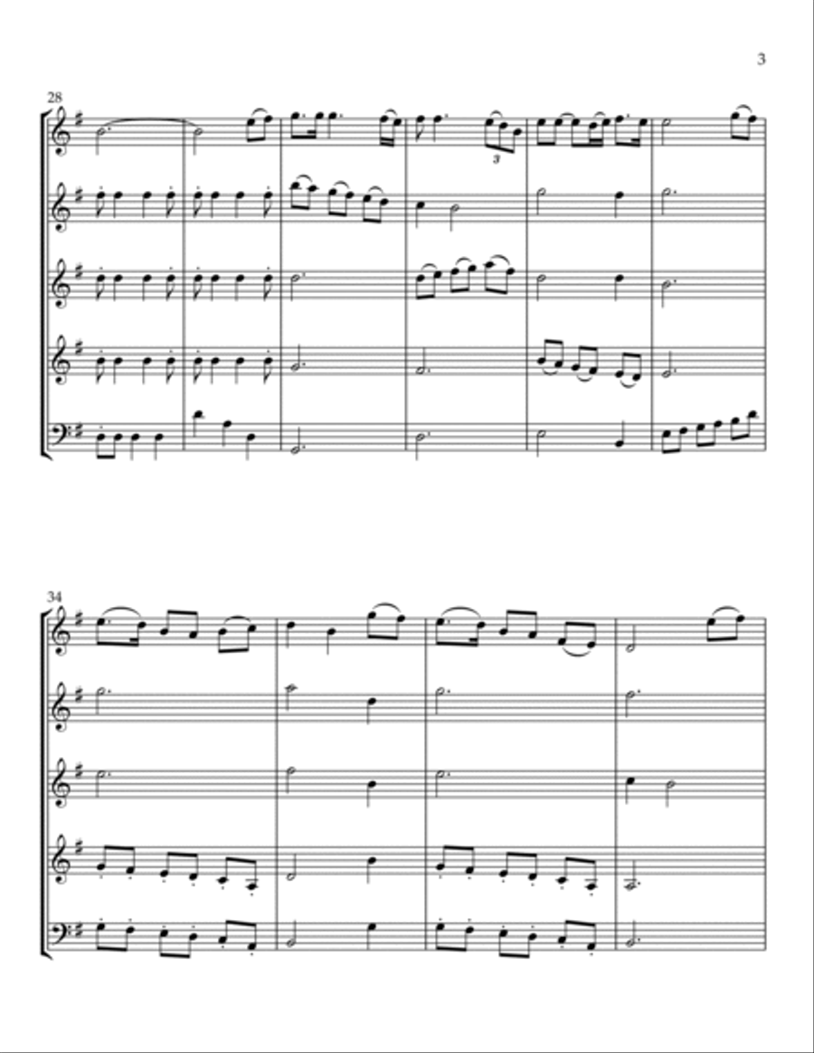 An Raibh Tú Ag An gCarraig Woodwind Quintet scores gallery preview page 3