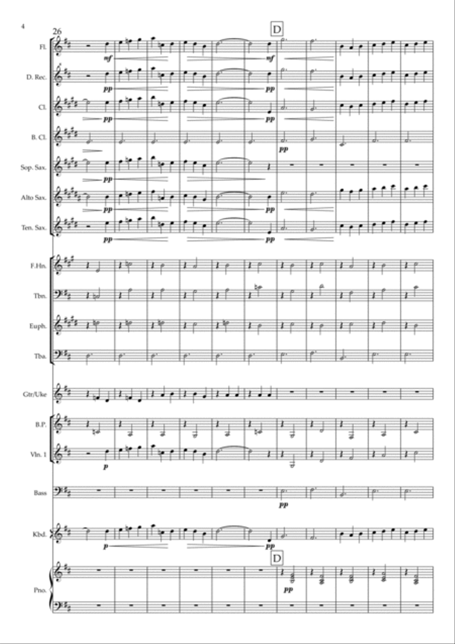 First Gymnopedie (Mixed Ensemble) Concert Band scores gallery preview page 4