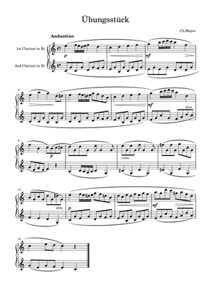 Ch.Mayer: Übungsstück for two clarinets