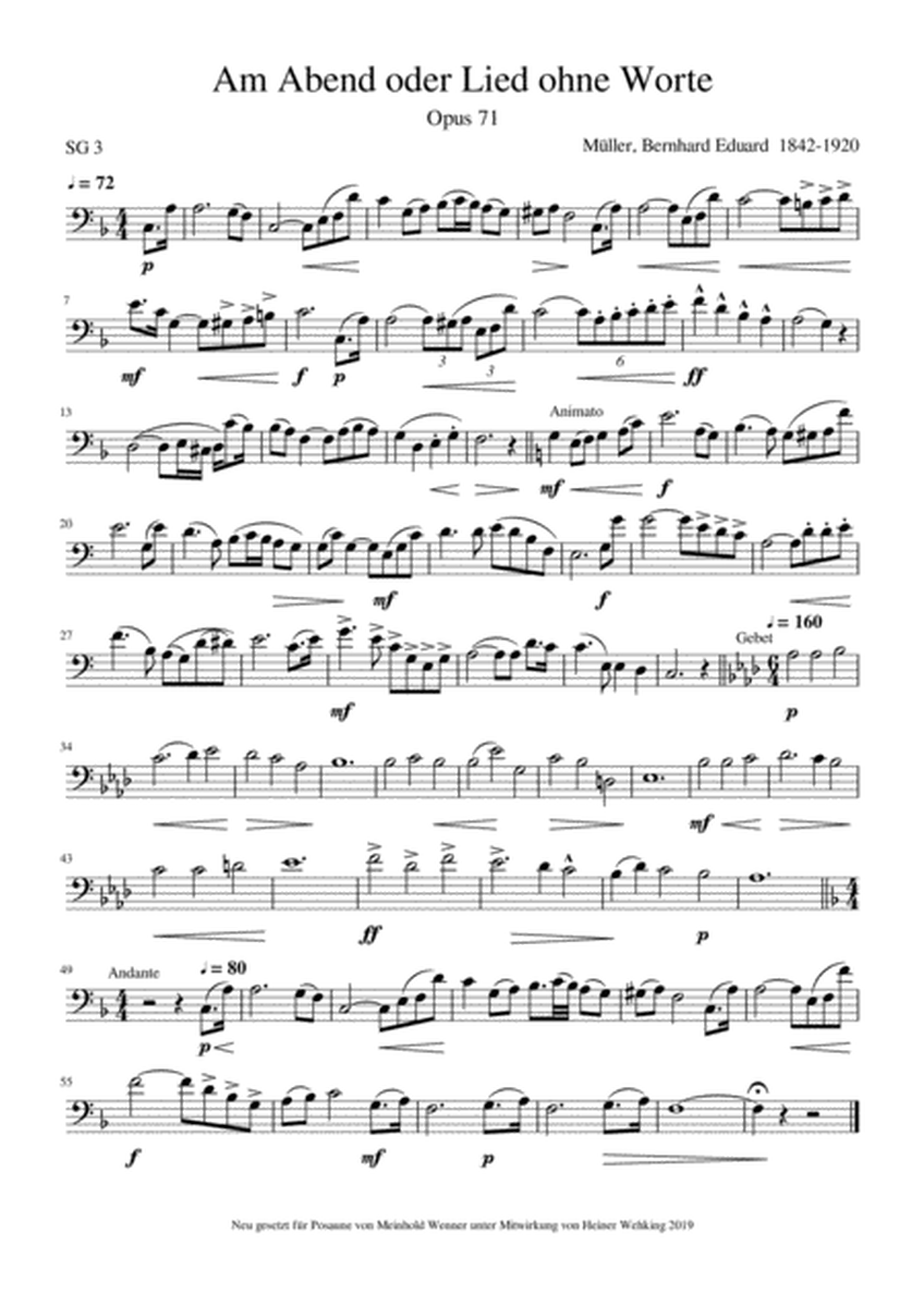 6 classical Pieces for Trombone - Posaune - please see details under description!