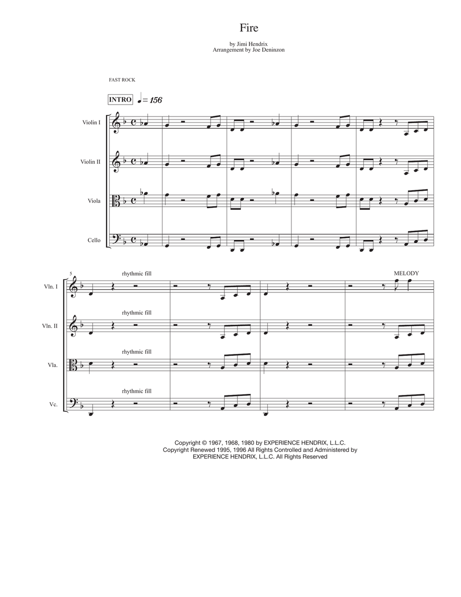 Fire String Quartet scores gallery preview page 1