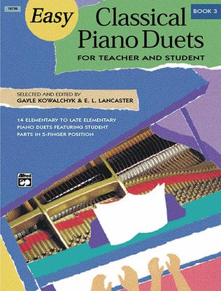 Book cover for Easy Classical Piano Duets for Teacher and Student, Book 3
