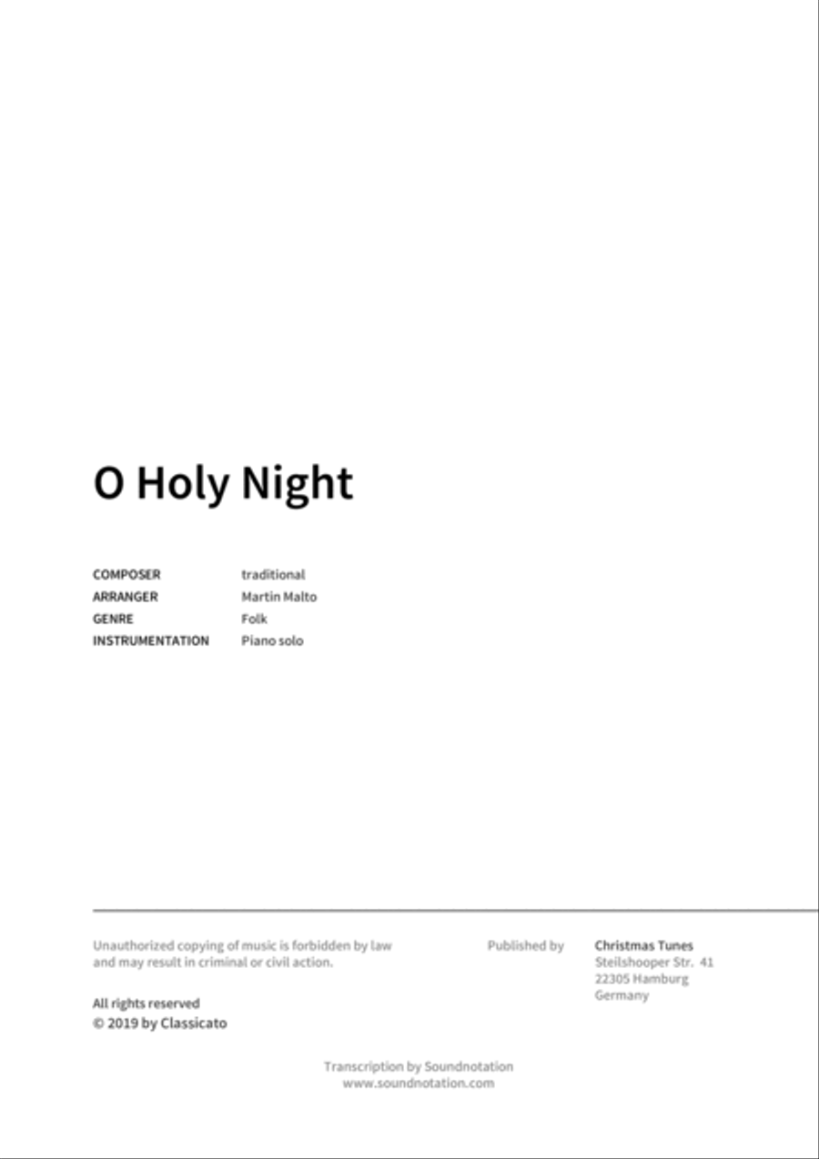O Holy Night Piano scores gallery preview page 2