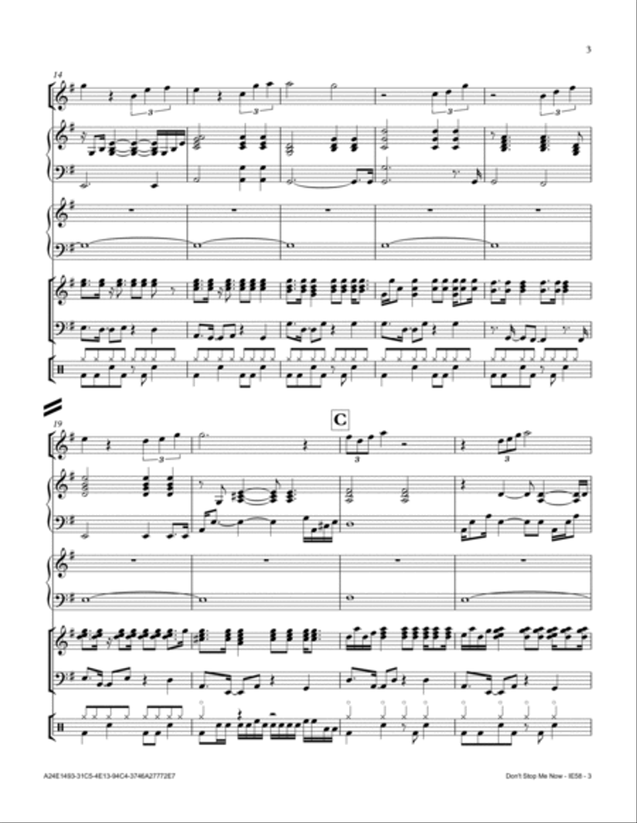 Don't Stop Me Now Small Ensemble scores gallery preview page 3