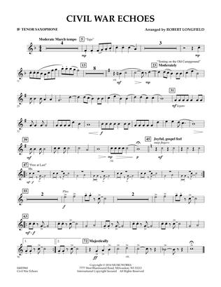 Civil War Echoes - Bb Tenor Saxophone