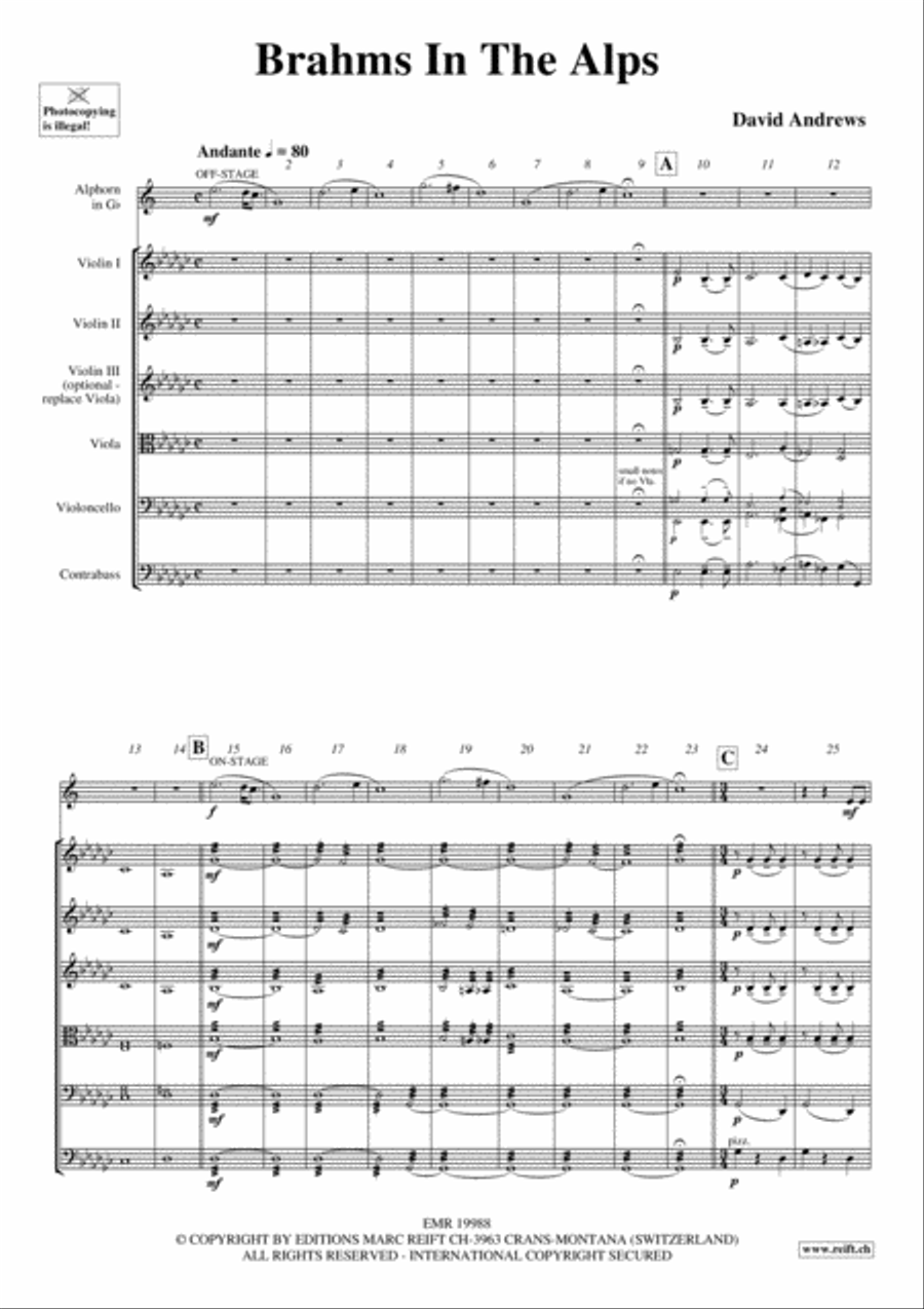 Brahms In The Alps String Orchestra scores gallery preview page 3