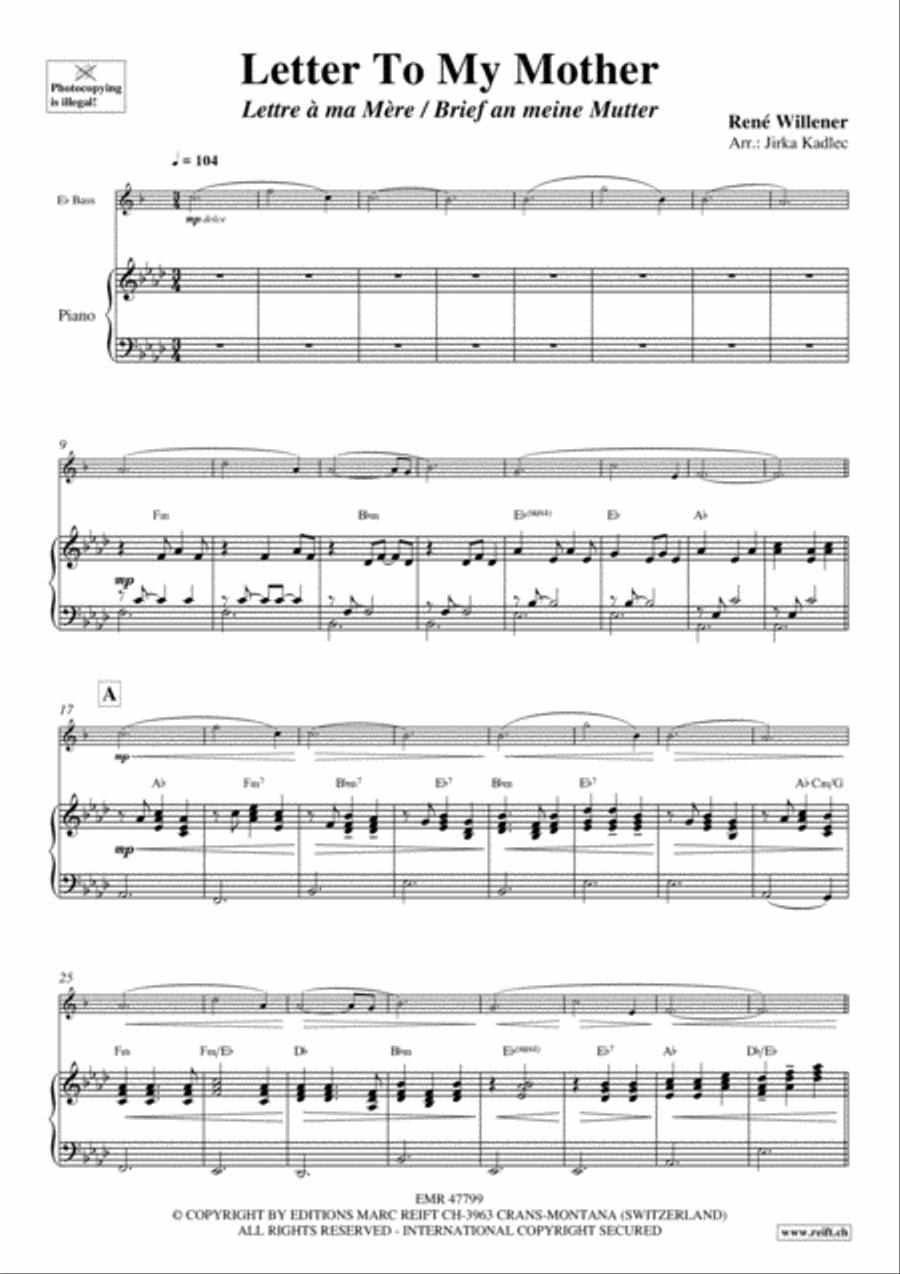 Letter To My Mother Piano Accompaniment scores gallery preview page 5