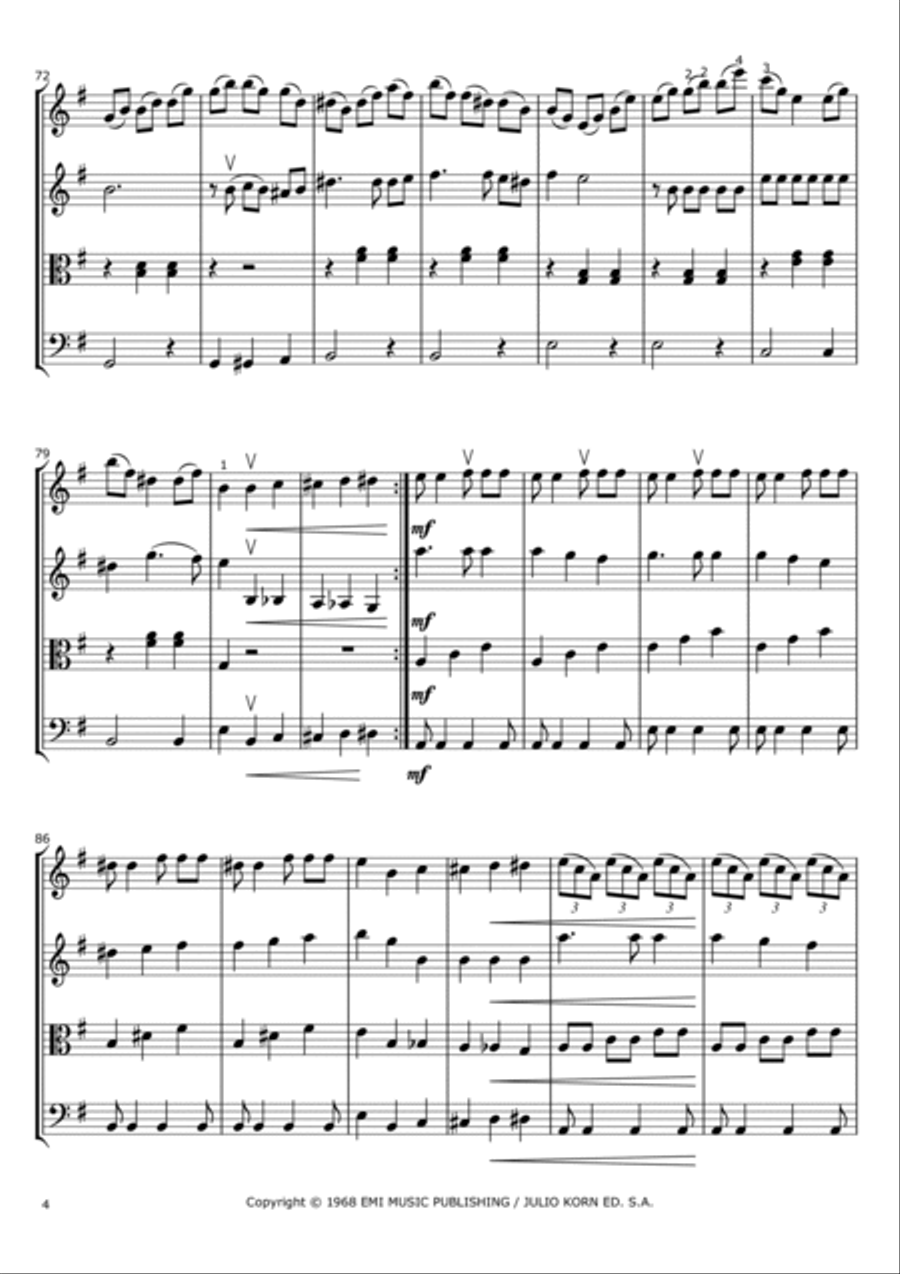 La Foule String Quartet scores gallery preview page 4
