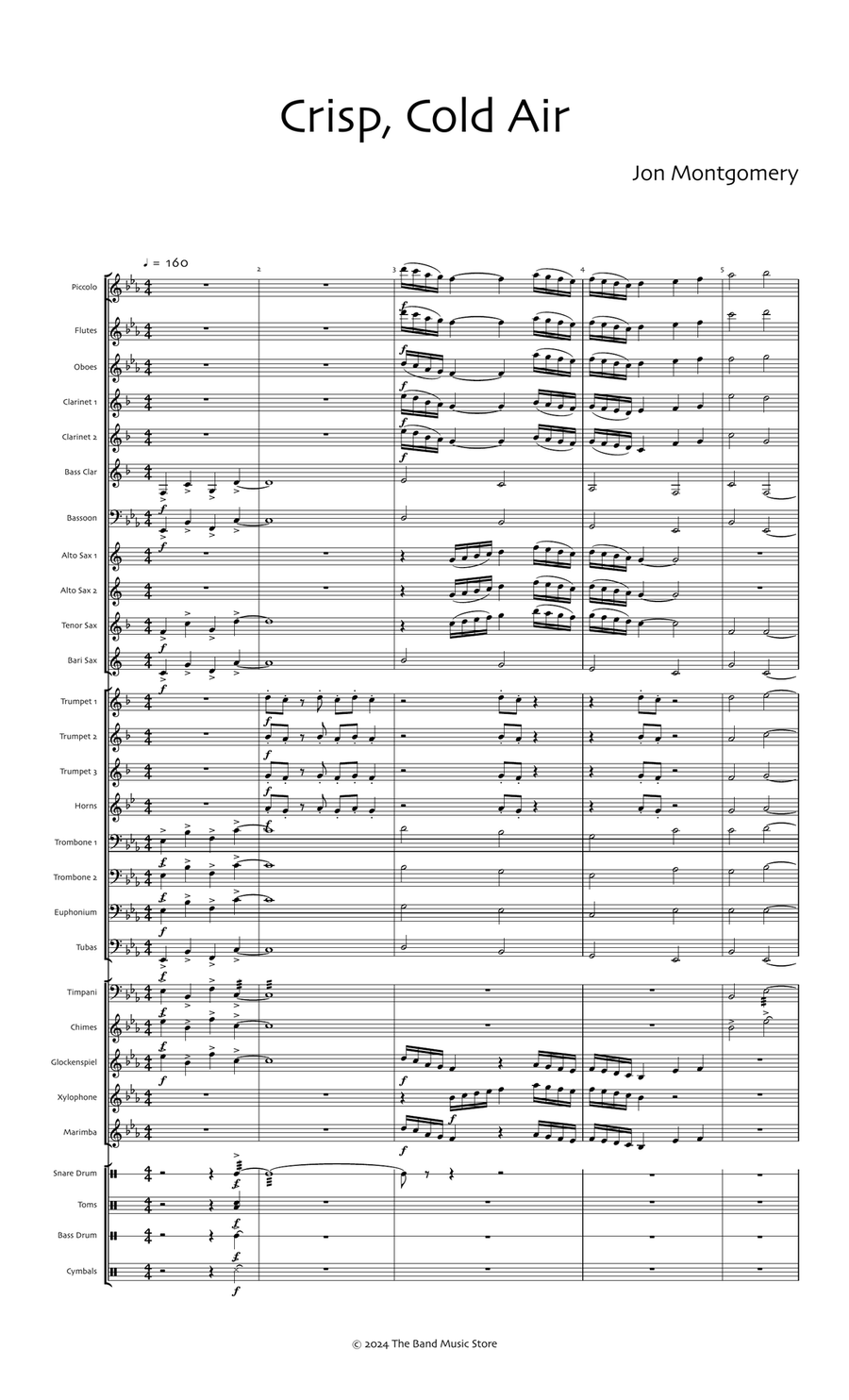 Crisp, Cold Air Concert Band scores gallery preview page 3