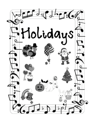 Book cover for Holiday songs for kids - solo and piano