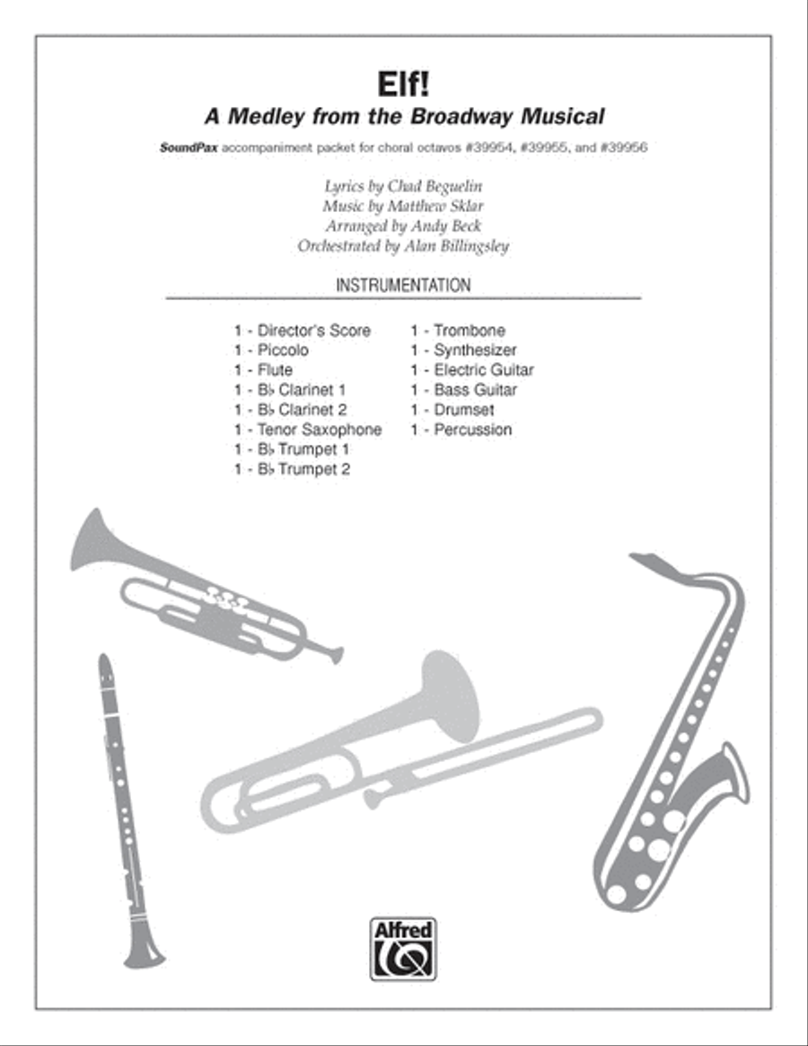 Elf: A Medley from the Broadway Musical Choir scores gallery preview page 1