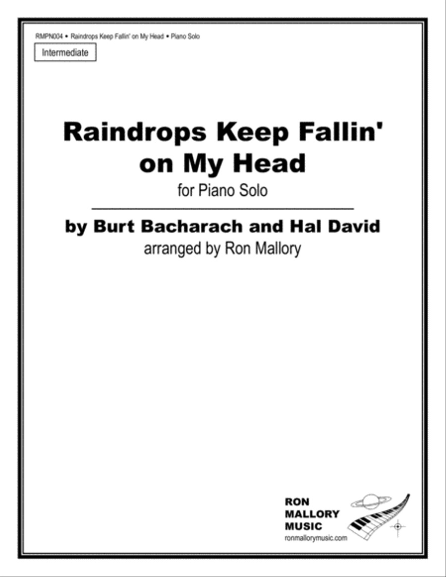 Raindrops Keep Fallin' On My Head Piano Solo scores gallery preview page 1