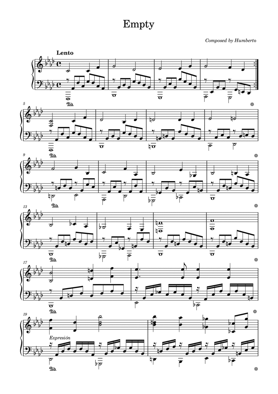Empty Soul Piano Solo scores gallery preview page 1