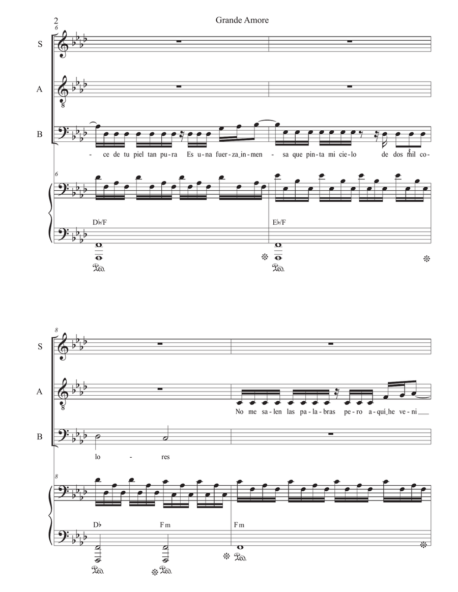 Grande Amor 2021 Grande Amor 2021 3-Part scores gallery preview page 2