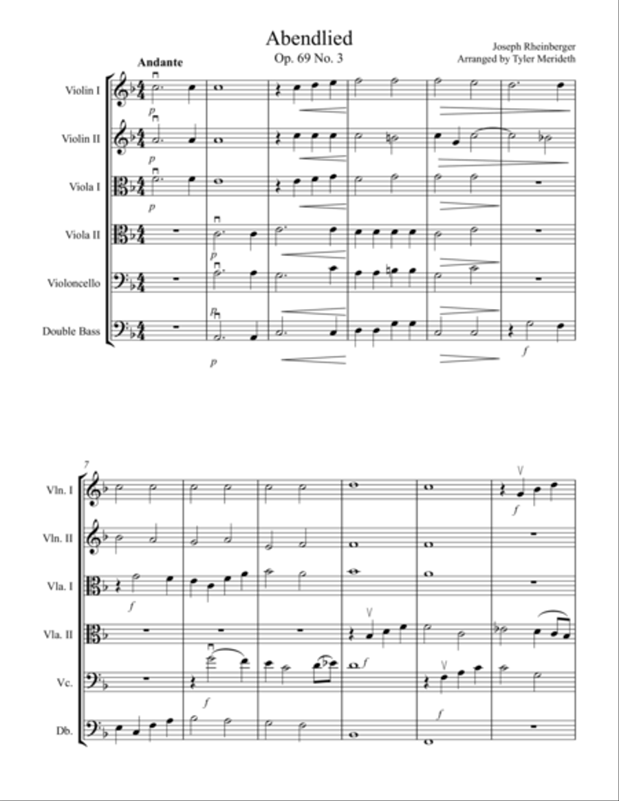 Abendlied Abendlied String Orchestra scores gallery preview page 2