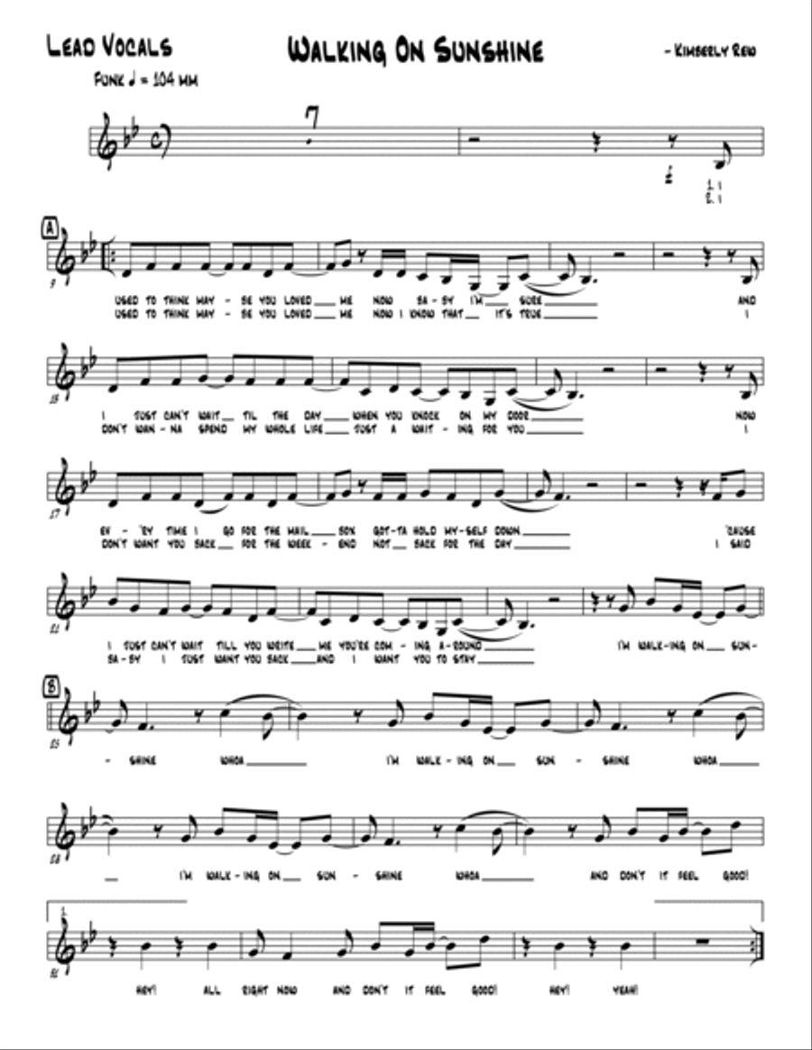 Walking On Sunshine Walking On Sunshine Jazz Ensemble scores gallery preview page 3