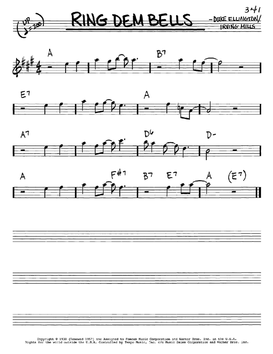 Ring Dem Bells Piano scores gallery preview page 1