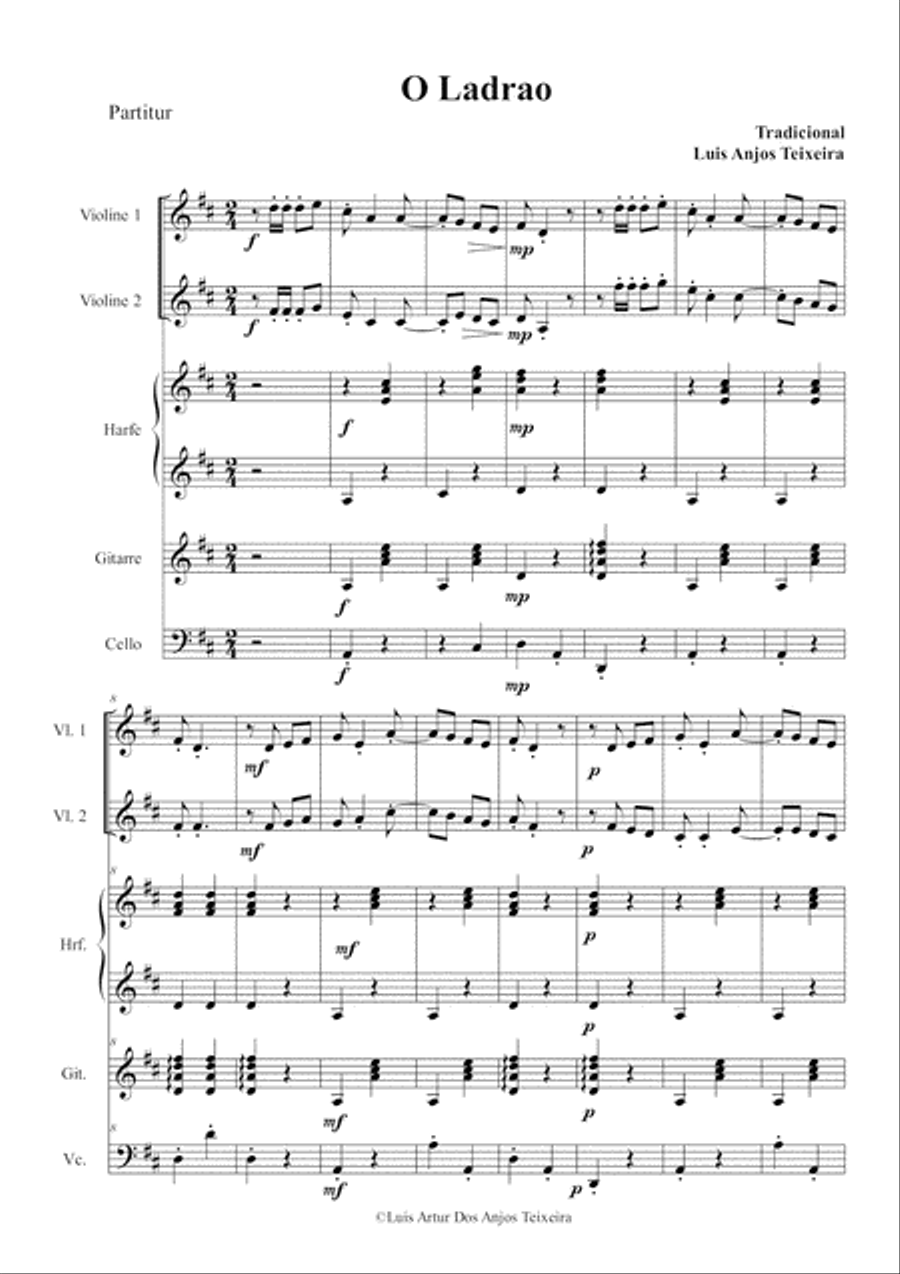 O Ladrão Small Ensemble scores gallery preview page 3