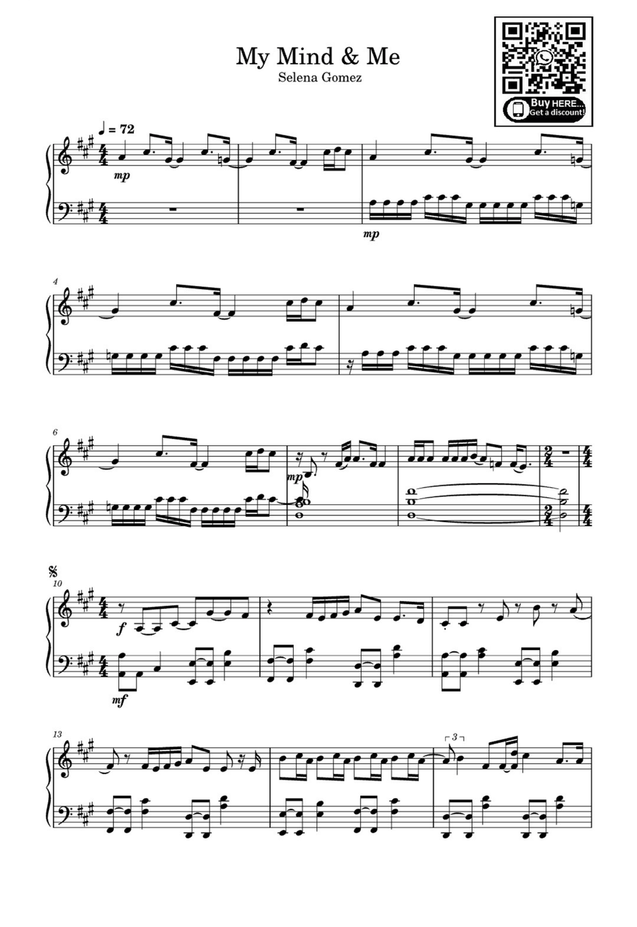 My Mind & Me Easy Piano scores gallery preview page 1