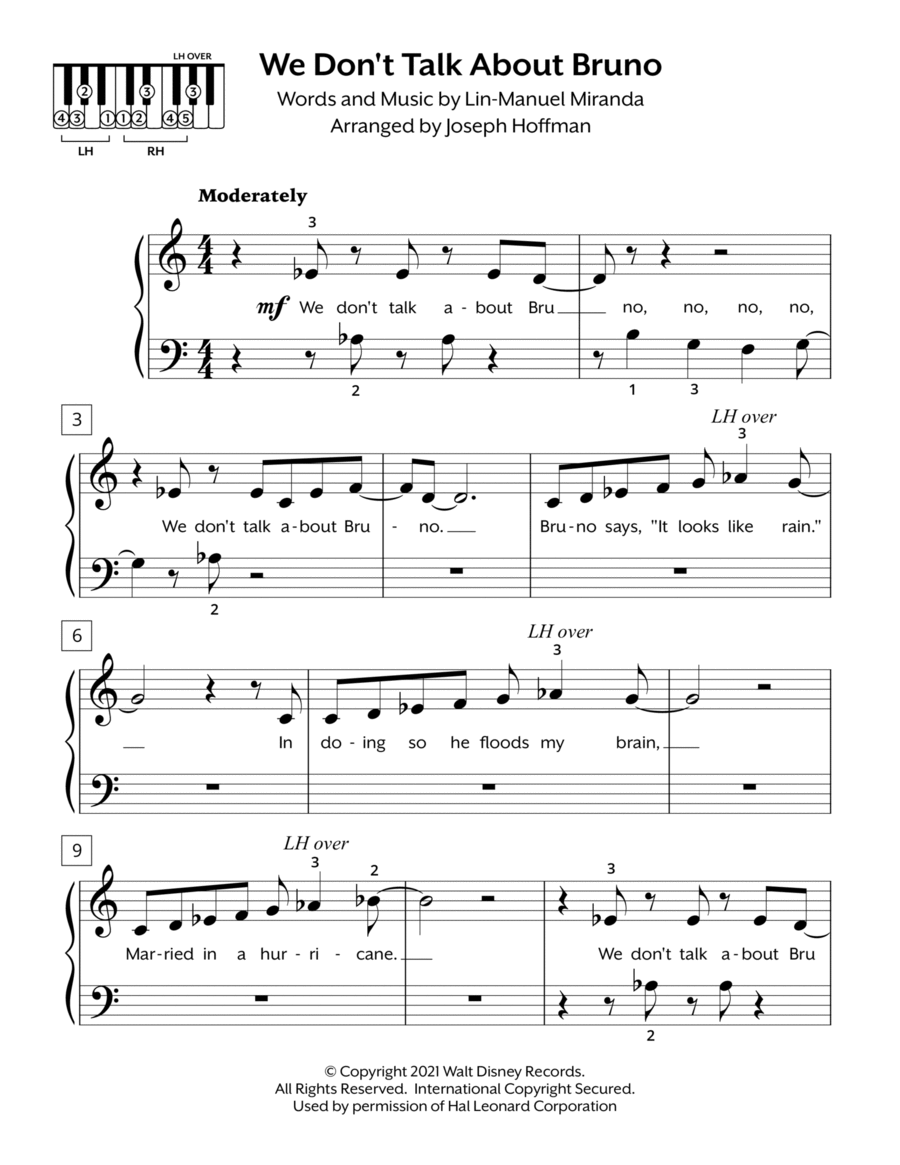 We Don't Talk About Bruno Easy Piano scores gallery preview page 1