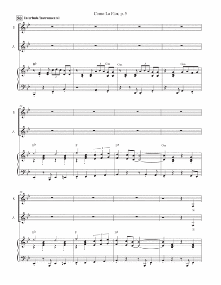 Como La Flor SA scores gallery preview page 5