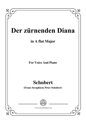 Book cover for Schubert-Der Zürnenden Diana,Op.36 No.1,in A flat Major,for Voice&Piano