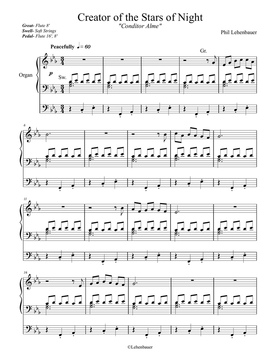 Advent and Christmas Organ Works, Volume 1 by Phil Lehenbauer Organ Solo scores gallery preview page 2