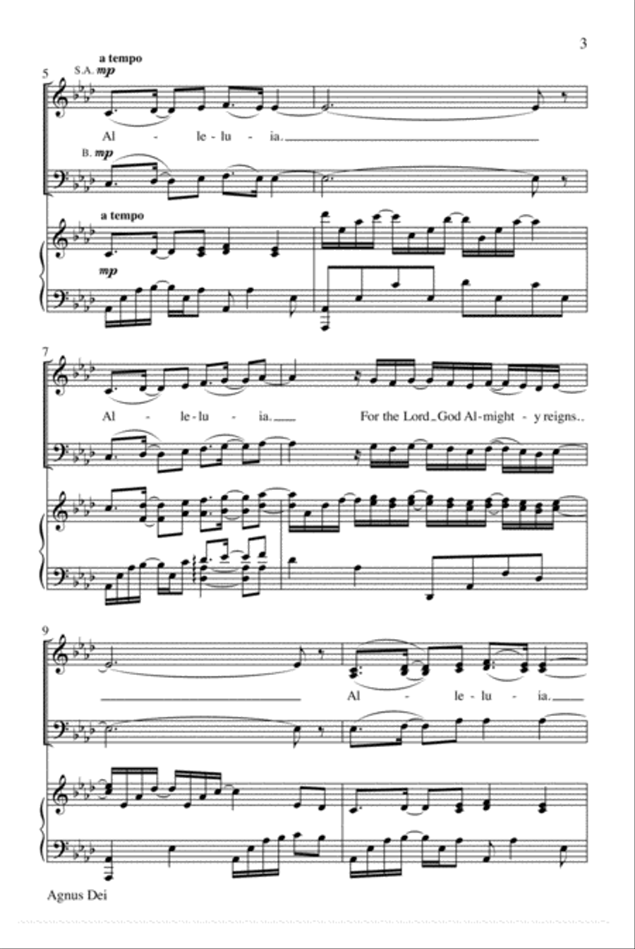 Agnus Dei with How Great Thou Art 3-Part scores gallery preview page 3