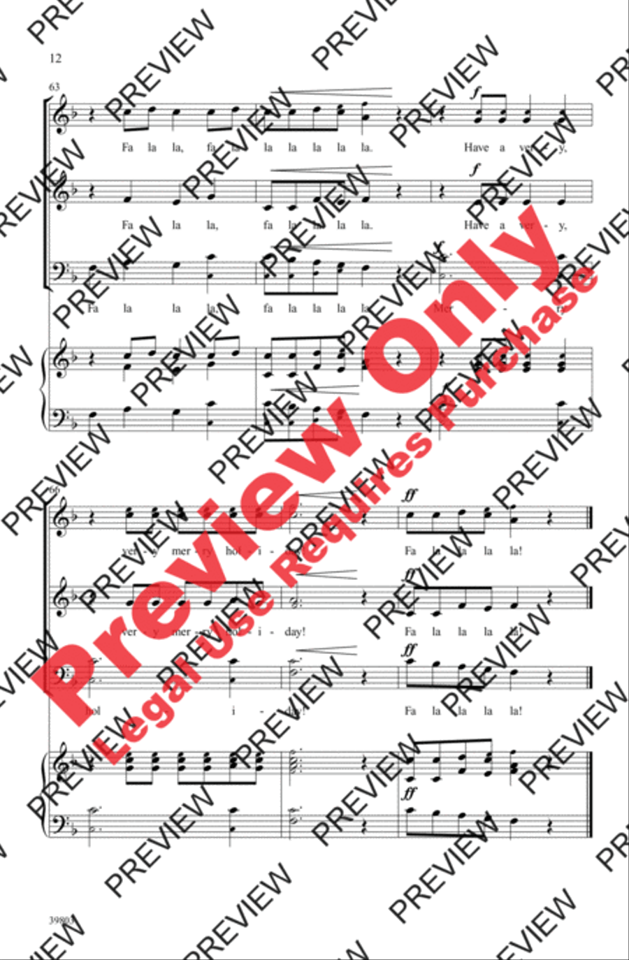 A Very Merry Fa La La A Very Merry Fa La La 3-Part scores gallery preview page 12