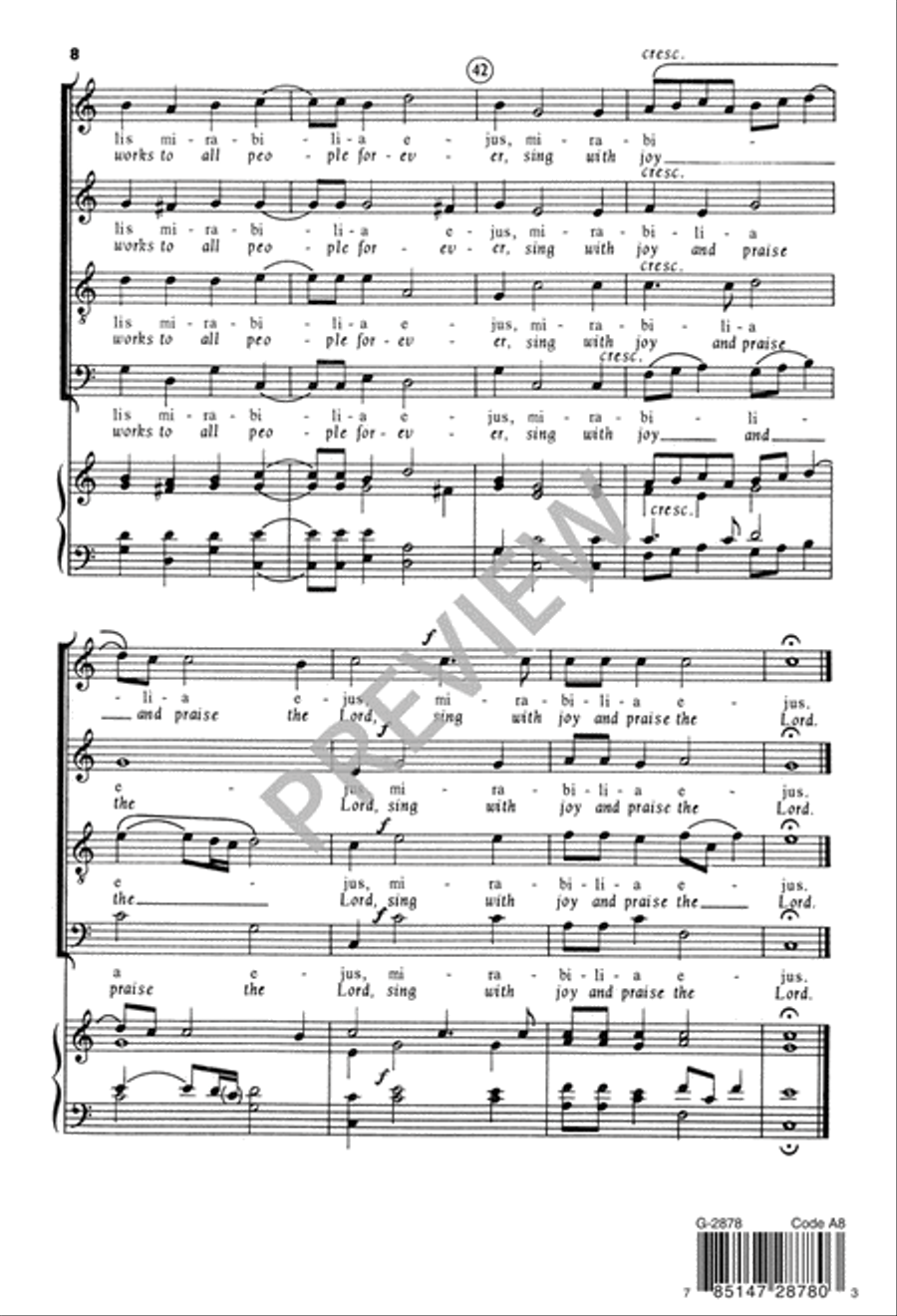 Cantate Domino 4-Part scores gallery preview page 9