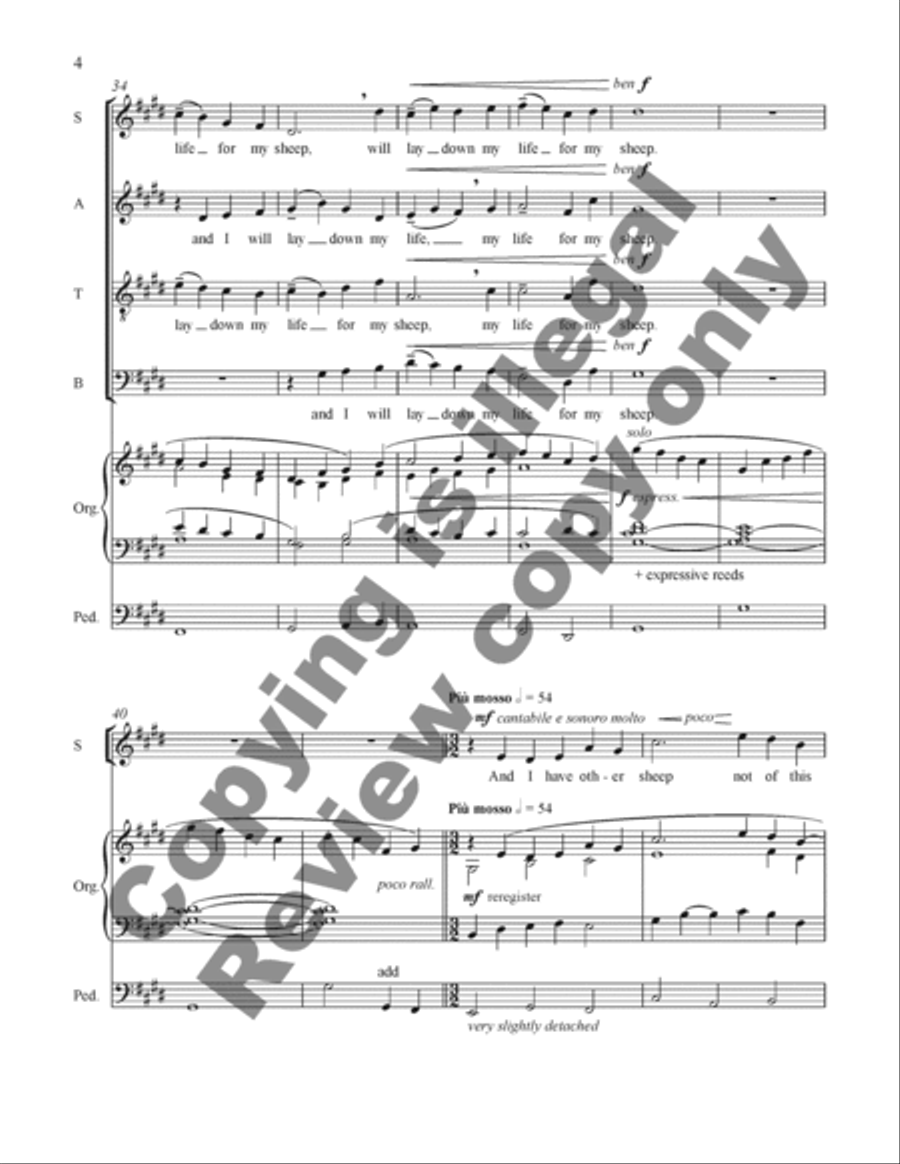 The Shepherd Motets: 2. I Am the Good Shepherd 4-Part scores gallery preview page 5