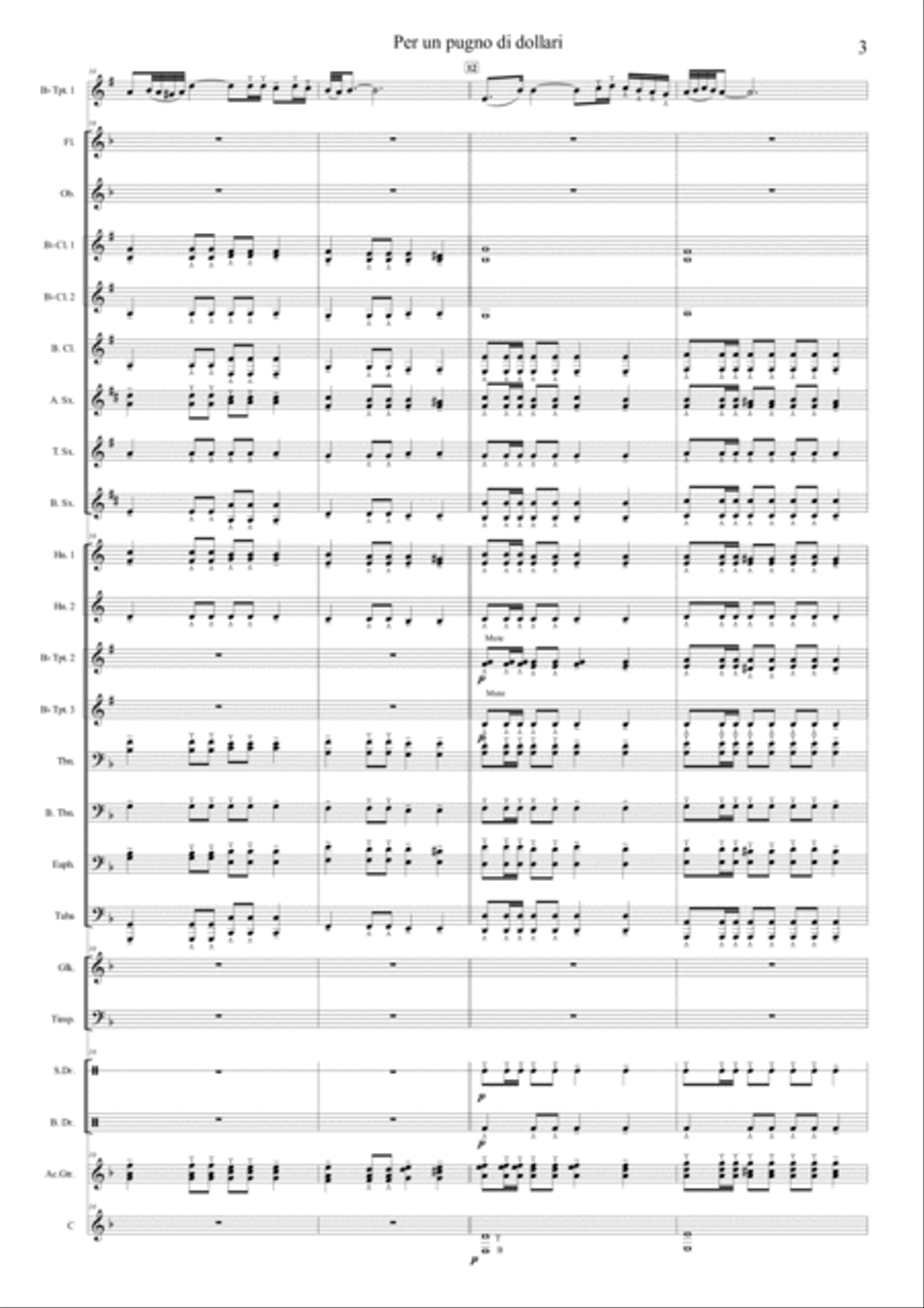 Per Un Pugno Di Dollari Concert Band scores gallery preview page 5