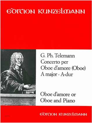 Book cover for Concerto for oboe d'amore