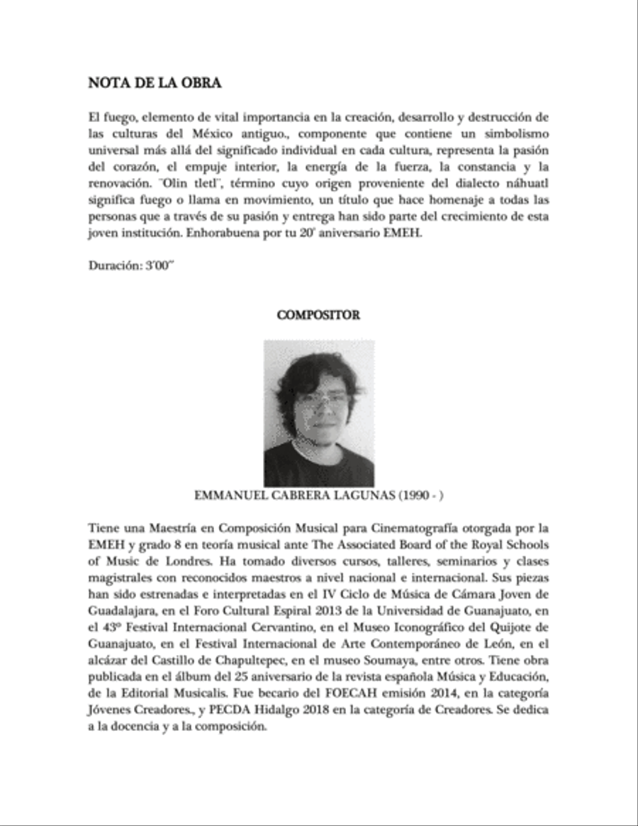 Olin Tletl Chamber Music scores gallery preview page 3