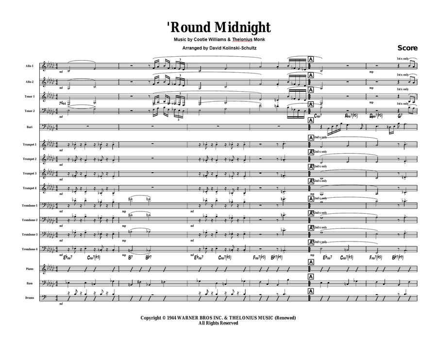 Round Midnight Round Midnight Jazz Ensemble scores gallery preview page 4