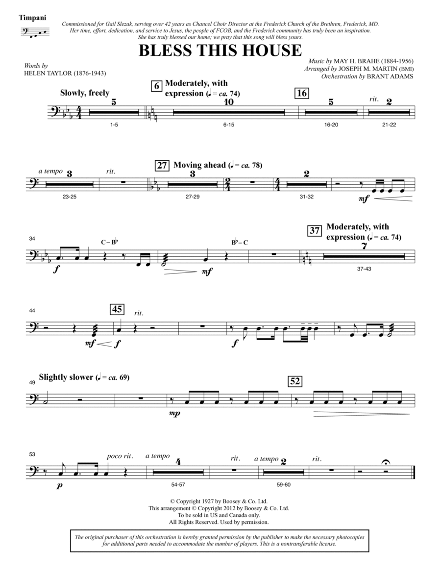 Bless This House - Timpani Choir scores gallery preview page 1