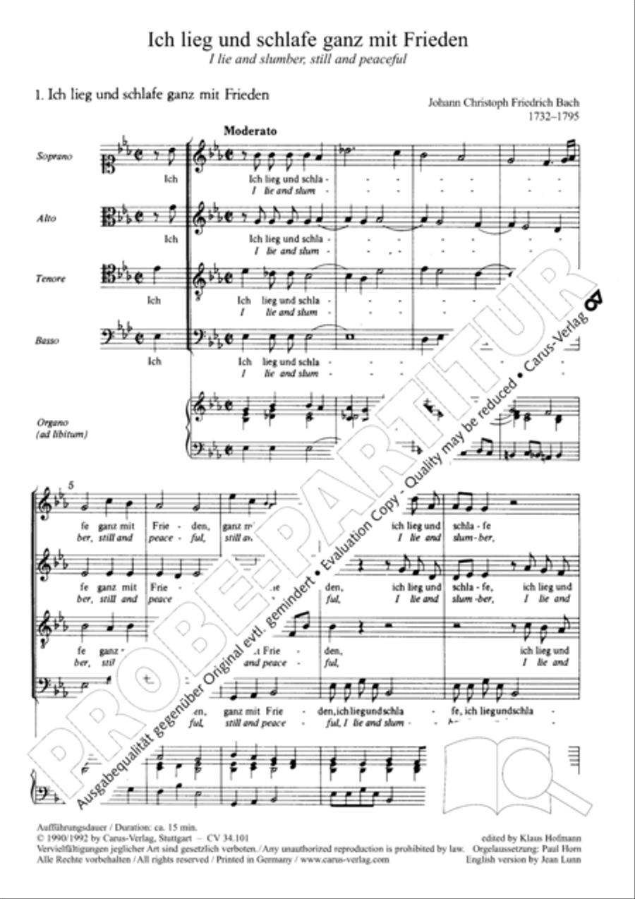I lie and slumber, still and peaceful 4-Part scores gallery preview page 10
