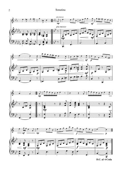 Sonatina in Bb Minor for clarinet in Bb and piano image number null