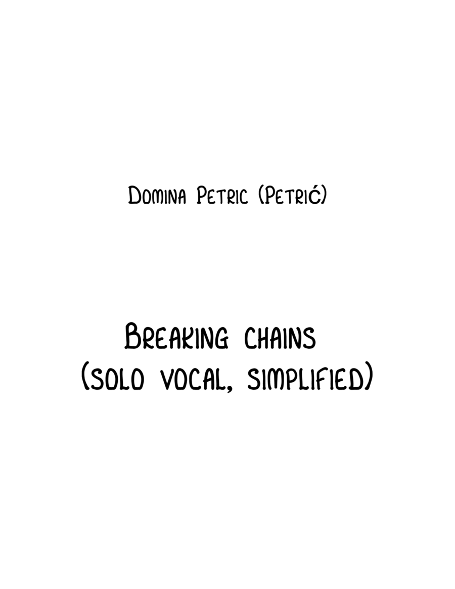 Breaking chains Alto Voice scores gallery preview page 1