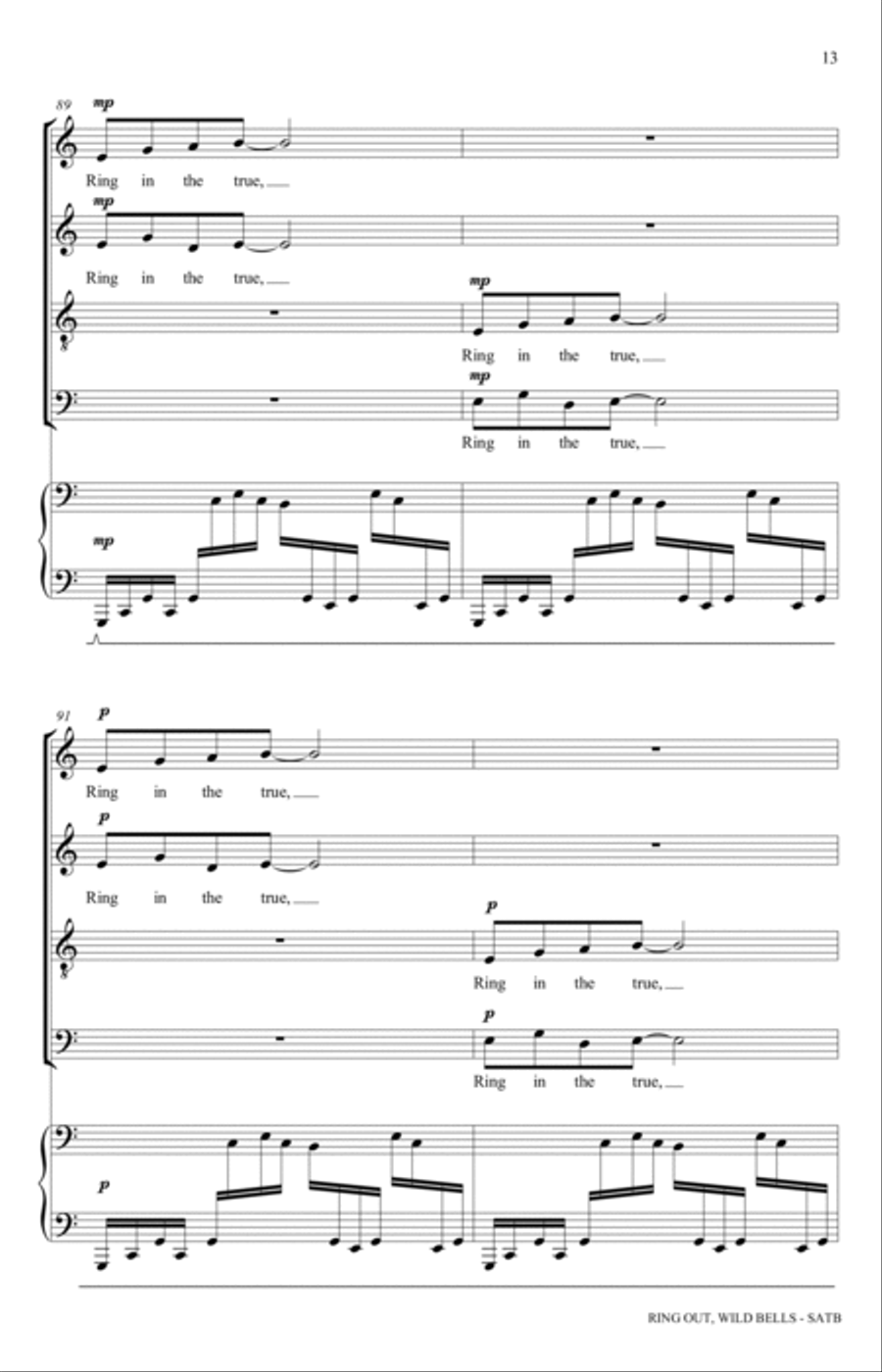 Ring Out, Wild Bells Ring Out, Wild Bells 4-Part scores gallery preview page 13