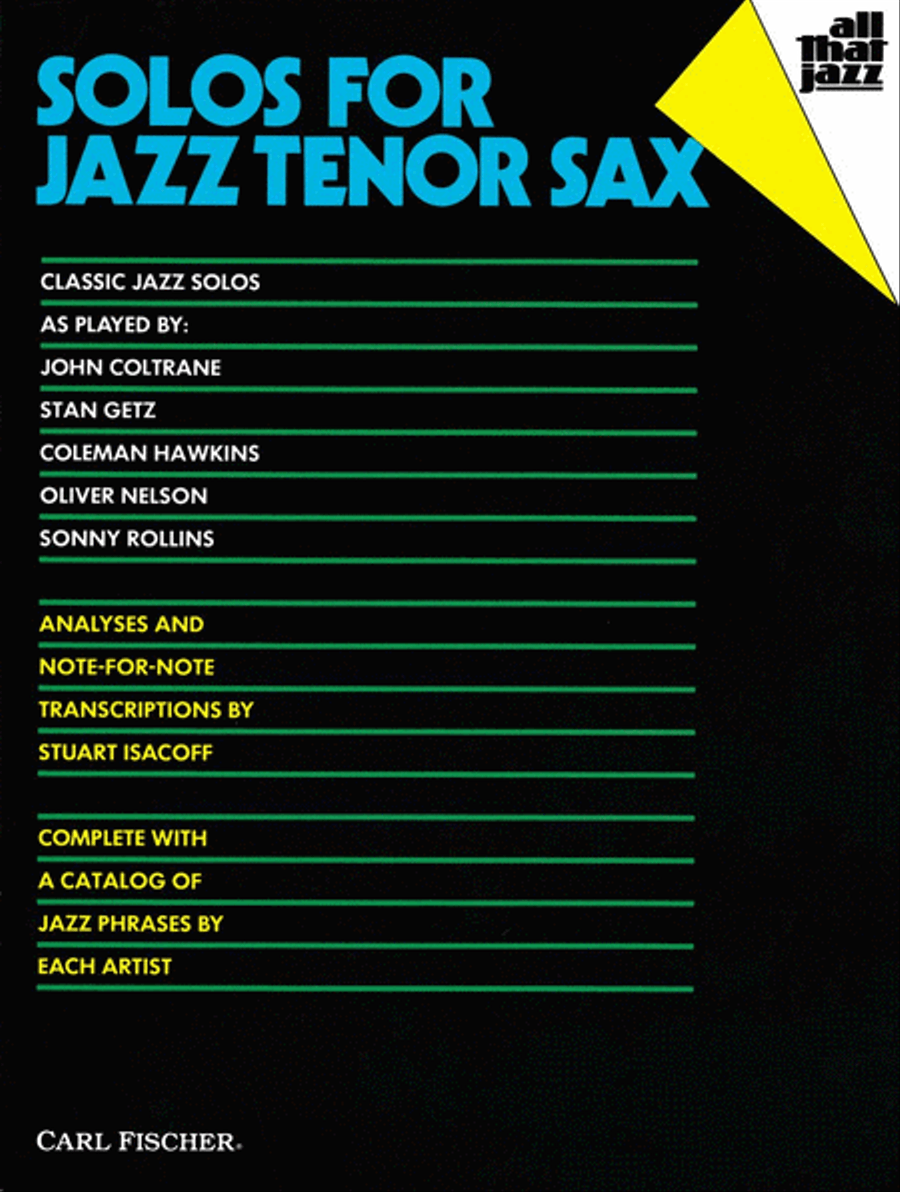 Solos for Jazz Tenor Sax Tenor Saxophone scores gallery preview page 1