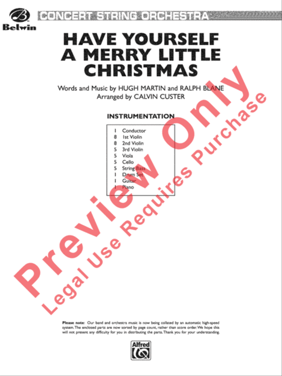 Have Yourself a Merry Little Christmas String Orchestra scores gallery preview page 2