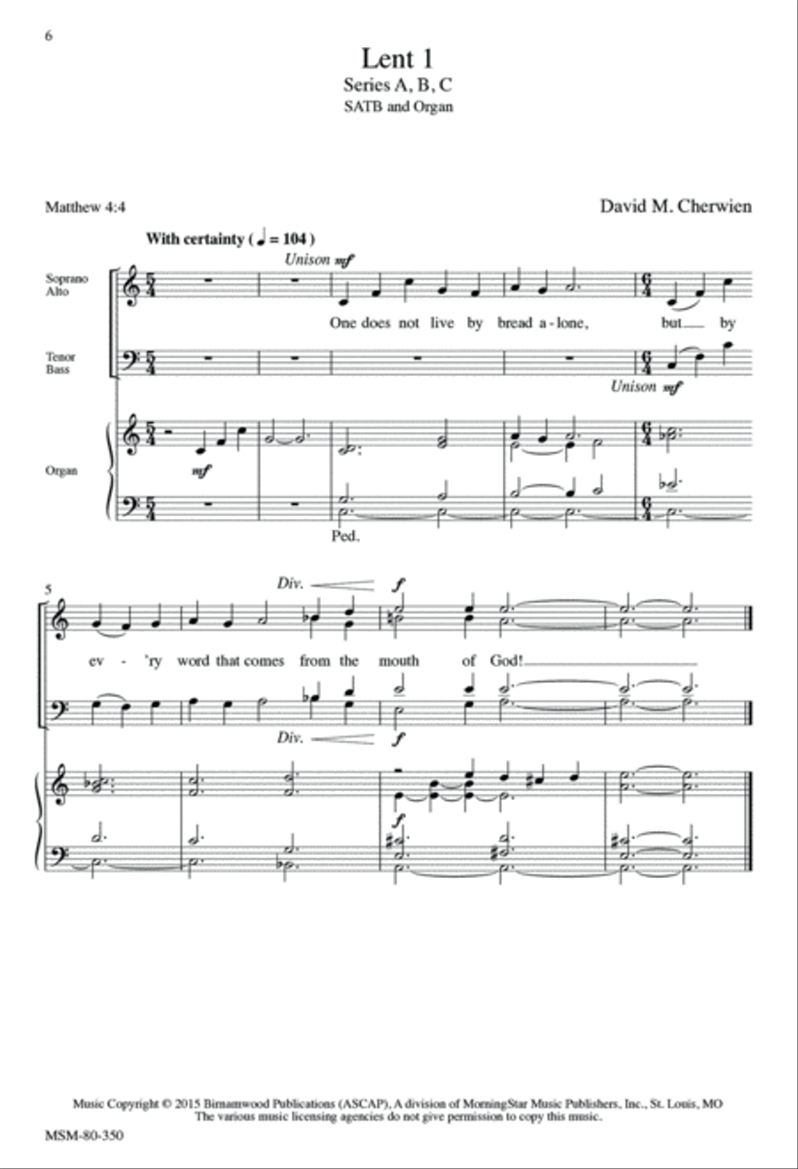 Gospel Acclamations for Lent 4-Part scores gallery preview page 6