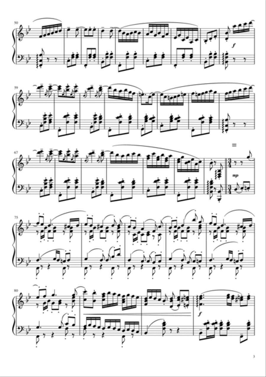 Filipino Folksong - Kuratsa Piano Solo scores gallery preview page 3