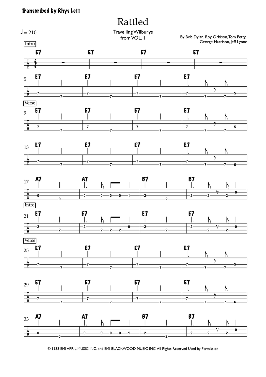 Rattled Acoustic Guitar scores gallery preview page 1
