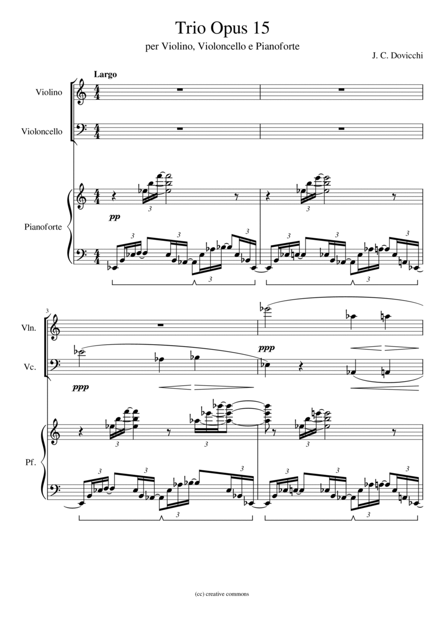Trio Opus 15 Piano Trio scores gallery preview page 1