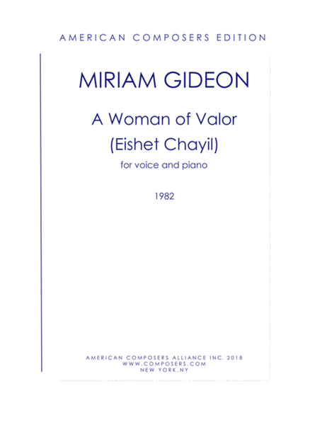 [Gideon] A Woman of Valor (Eishet Chayil)