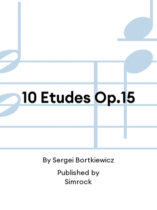 Book cover for 10 Etudes Op.15